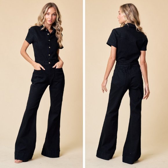 Women's Retro Western Casual Denim Jumpsuit main image 0